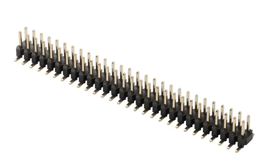 Stiftleisten-Steckverbinder, Rastermaß 1,27 mm, H=2,0, zweireihig, gerade, SMT 2